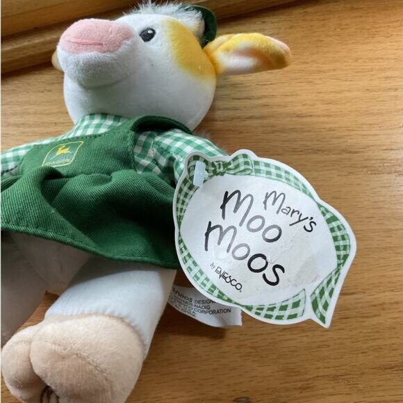 Enesco Marys Moo Moo John Deere Plush Vintage Collectible With Tag 9" - Picture 2 of 3